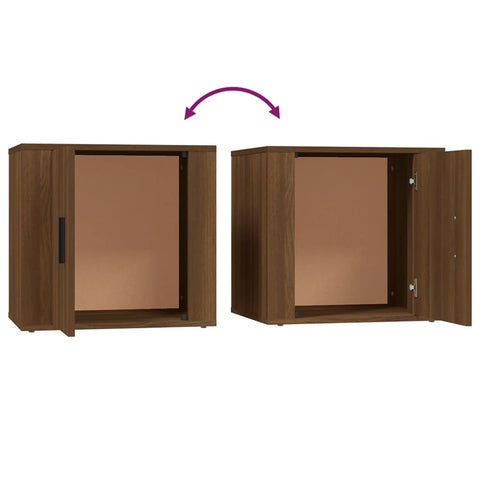 vidaXL Bedside Cabinet Brown Oak 50x39x47 cm