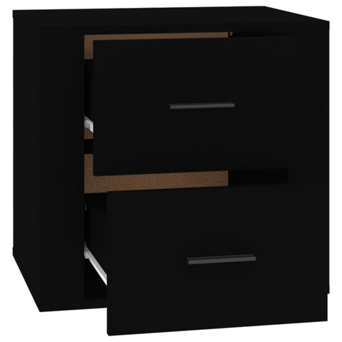 vidaXL Bedside Cabinet Black 50x39x47 cm