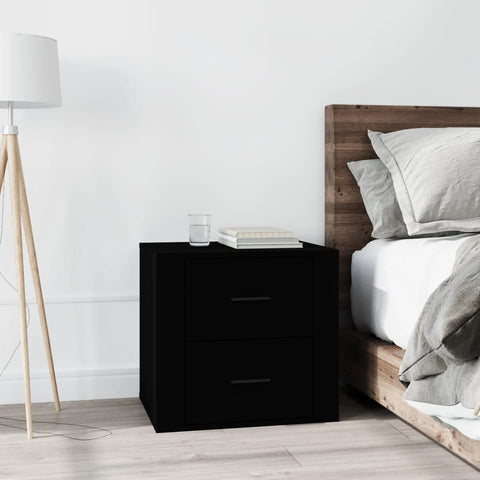 vidaXL Bedside Cabinet Black 50x39x47 cm