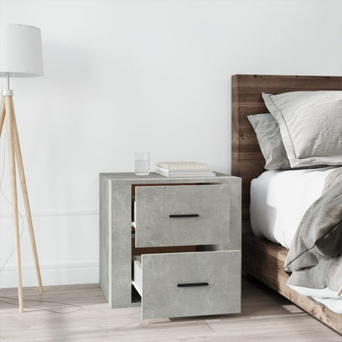 vidaXL Bedside Cabinet Concrete Grey 50x39x47 cm