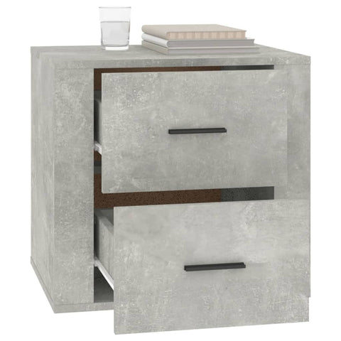vidaXL Bedside Cabinet Concrete Grey 50x39x47 cm