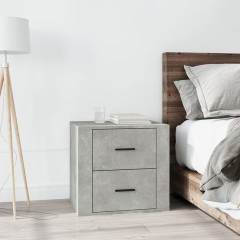 vidaXL Bedside Cabinet Concrete Grey 50x39x47 cm