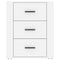 vidaXL Bedside Cabinet White 50x36x60 cm Engineered Wood