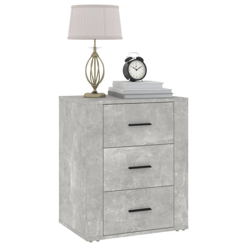 vidaXL Bedside Cabinet Concrete Grey 50x36x60 cm Engineered Wood