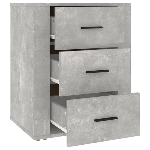 vidaXL Bedside Cabinet Concrete Grey 50x36x60 cm Engineered Wood