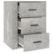 vidaXL Bedside Cabinet Concrete Grey 50x36x60 cm Engineered Wood