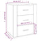 vidaXL Bedside Cabinet Concrete Grey 50x36x60 cm Engineered Wood