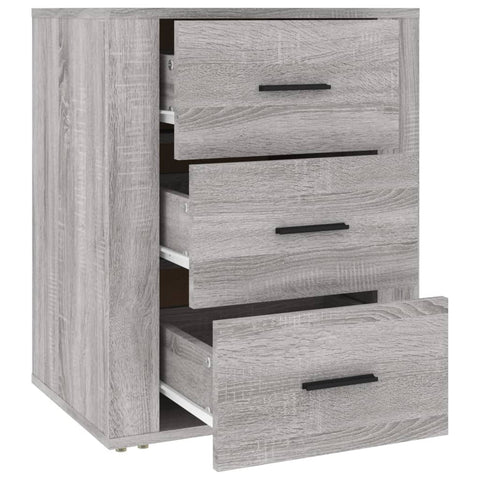 vidaXL Bedside Cabinet Grey Sonoma 50x36x60 cm Engineered Wood