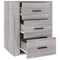 vidaXL Bedside Cabinet Grey Sonoma 50x36x60 cm Engineered Wood