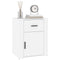 vidaXL Bedside Cabinet White 50x36x60 cm Engineered Wood
