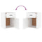 vidaXL Bedside Cabinet White 50x36x60 cm Engineered Wood
