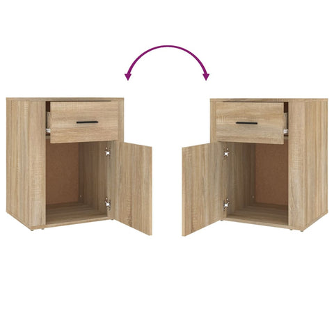 vidaXL Bedside Cabinet Sonoma Oak 50x36x60 cm Engineered Wood