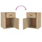vidaXL Bedside Cabinet Sonoma Oak 50x36x60 cm Engineered Wood