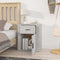 vidaXL Bedside Cabinet Concrete Grey 50x36x60 cm Engineered Wood
