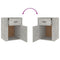 vidaXL Bedside Cabinet Concrete Grey 50x36x60 cm Engineered Wood