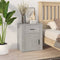 vidaXL Bedside Cabinet Concrete Grey 50x36x60 cm Engineered Wood