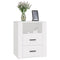 vidaXL Bedside Cabinet White 50x36x60 cm Engineered Wood