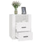 vidaXL Bedside Cabinet White 50x36x60 cm Engineered Wood