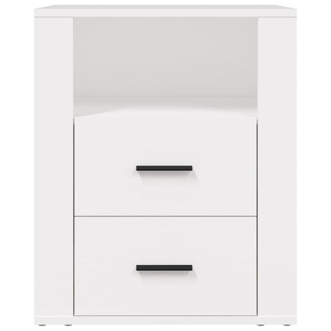 vidaXL Bedside Cabinet White 50x36x60 cm Engineered Wood
