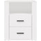 vidaXL Bedside Cabinet White 50x36x60 cm Engineered Wood
