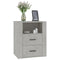 vidaXL Bedside Cabinet Concrete Grey 50x36x60 cm Engineered Wood
