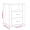 vidaXL Bedside Cabinet Concrete Grey 50x36x60 cm Engineered Wood