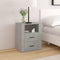 vidaXL Bedside Cabinet Concrete Grey 50x36x60 cm Engineered Wood