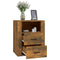 vidaXL Bedside Cabinet Smoked Oak 50x36x60 cm Engineered Wood