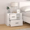 vidaXL Bedside Cabinet White 60x36x45 cm Engineered Wood