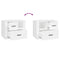 vidaXL Bedside Cabinet White 60x36x45 cm Engineered Wood