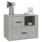 vidaXL Bedside Cabinet Concrete Grey 60x36x45 cm Engineered Wood