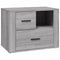 vidaXL Bedside Cabinet Grey Sonoma 60x36x45 cm Engineered Wood