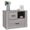 vidaXL Bedside Cabinet Grey Sonoma 60x36x45 cm Engineered Wood