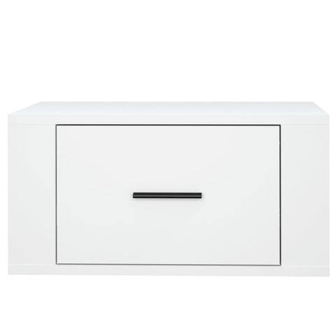 vidaXL Wall-mounted Bedside Cabinet White 50x36x25 cm