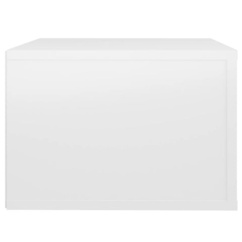 vidaXL Wall-mounted Bedside Cabinet High Gloss White 50x36x25 cm