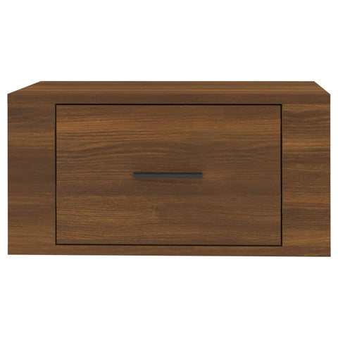 vidaXL Wall-mounted Bedside Cabinet Brown Oak 50x36x25 cm