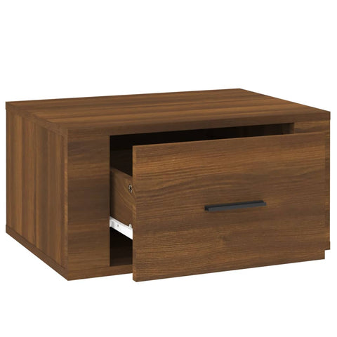 vidaXL Wall-mounted Bedside Cabinets 2 pcs Brown Oak 50x36x25 cm