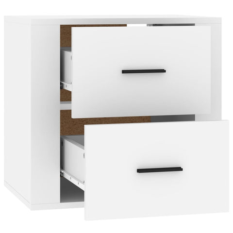vidaXL Wall-mounted Bedside Cabinet White 50x36x47 cm