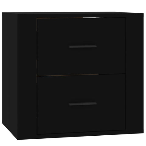 vidaXL Wall-mounted Bedside Cabinet Black 50x36x47 cm