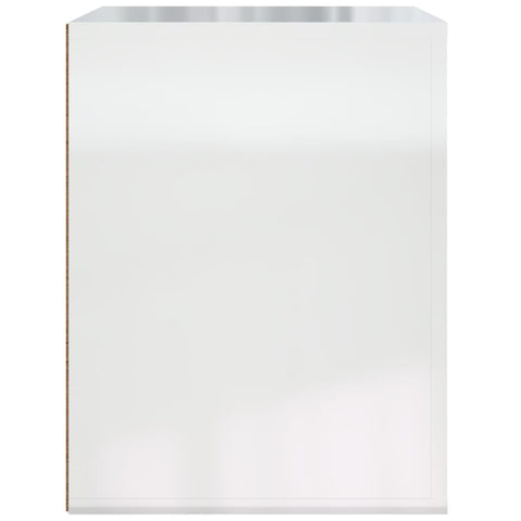 vidaXL Wall-mounted Bedside Cabinet High Gloss White 50x36x47 cm