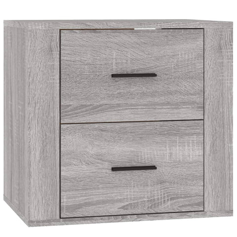 vidaXL Wall-mounted Bedside Cabinet Grey Sonoma 50x36x47 cm