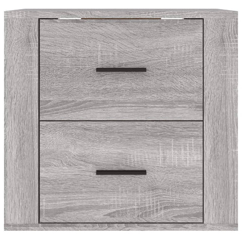 vidaXL Wall-mounted Bedside Cabinet Grey Sonoma 50x36x47 cm
