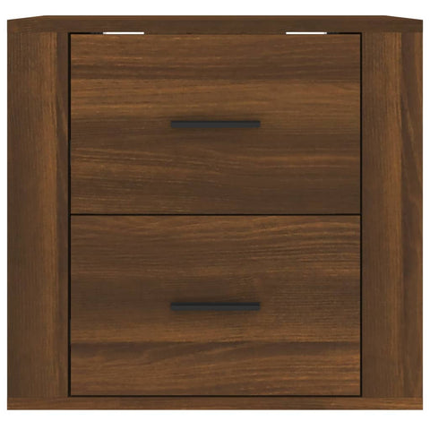 vidaXL Wall-mounted Bedside Cabinet Brown Oak 50x36x47 cm