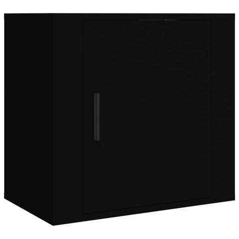 vidaXL Wall-mounted Bedside Cabinets 2 pcs Black 50x30x47 cm