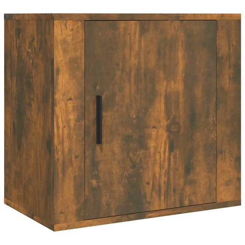 vidaXL Wall-mounted Bedside Cabinet Smoked Oak 50x30x47 cm