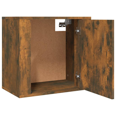 vidaXL Wall-mounted Bedside Cabinet Smoked Oak 50x30x47 cm