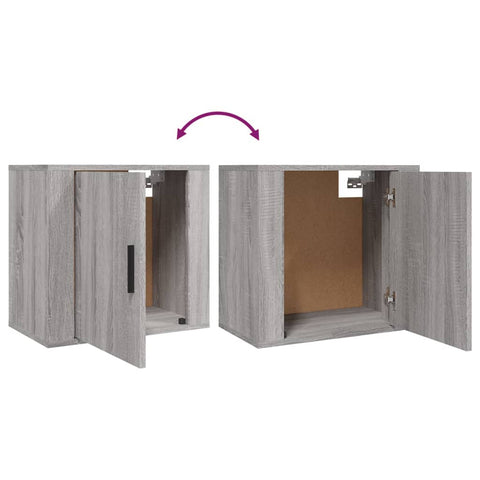 vidaXL Wall-mounted Bedside Cabinet Grey Sonoma 50x30x47 cm