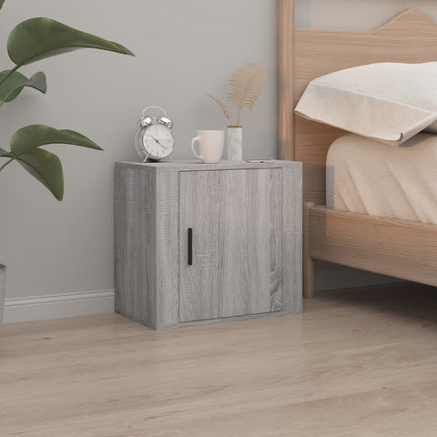 vidaXL Wall-mounted Bedside Cabinets 2 pcs Grey Sonoma 50x30x47 cm