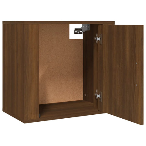 vidaXL Wall-mounted Bedside Cabinet Brown Oak 50x30x47 cm