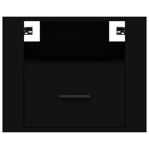 vidaXL Wall-mounted Bedside Cabinet Black 50x36x40 cm